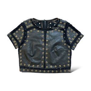 ALICE + OLIVIA Lamb Leather Lace Pattern Crop Top
| Size: XS | US 0 |